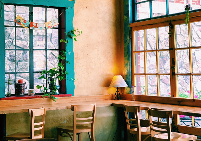 Cafe Paradiso, one of many gorgeous places to study on campus
