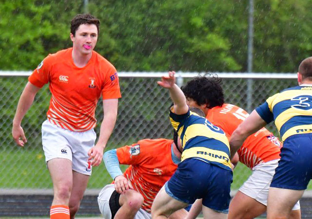 Illini rugby team playing a match