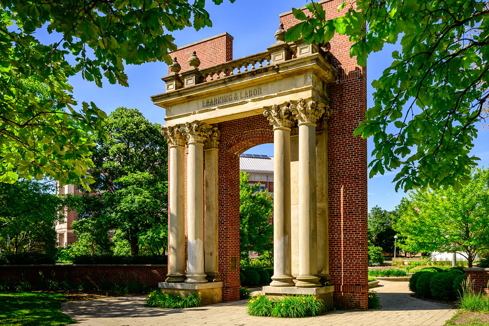 Hallene Gateway and portal welcomes all students and families to the east side of campus